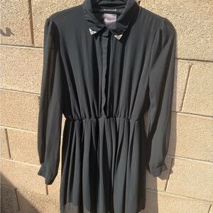 Vintage Black Long Sleeve Dress